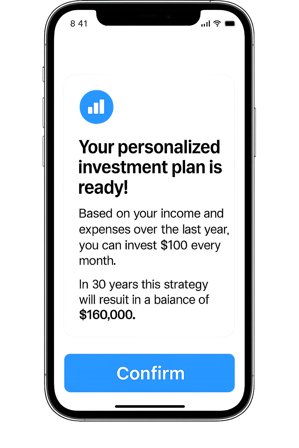 Best investing app for beginners showing personalized investment plan